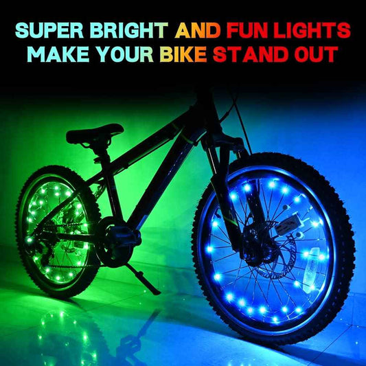 TINANA LED Bike Spoke Lights – All-Weather Wheel Lights for Rain, Snow, and Late-Afternoon Rides