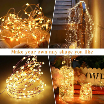 LUMENAIR Solar Fairy Lights – Waterproof 200 LED String Lights for Pergola Garden and Outdoor Dining Setup