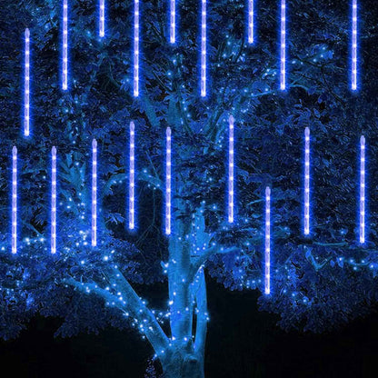 TW SHINE Christmas Meteor Shower Lights, Blue LED Snowfall Tube Set as Holiday Gift for Home Decorators and Hosts