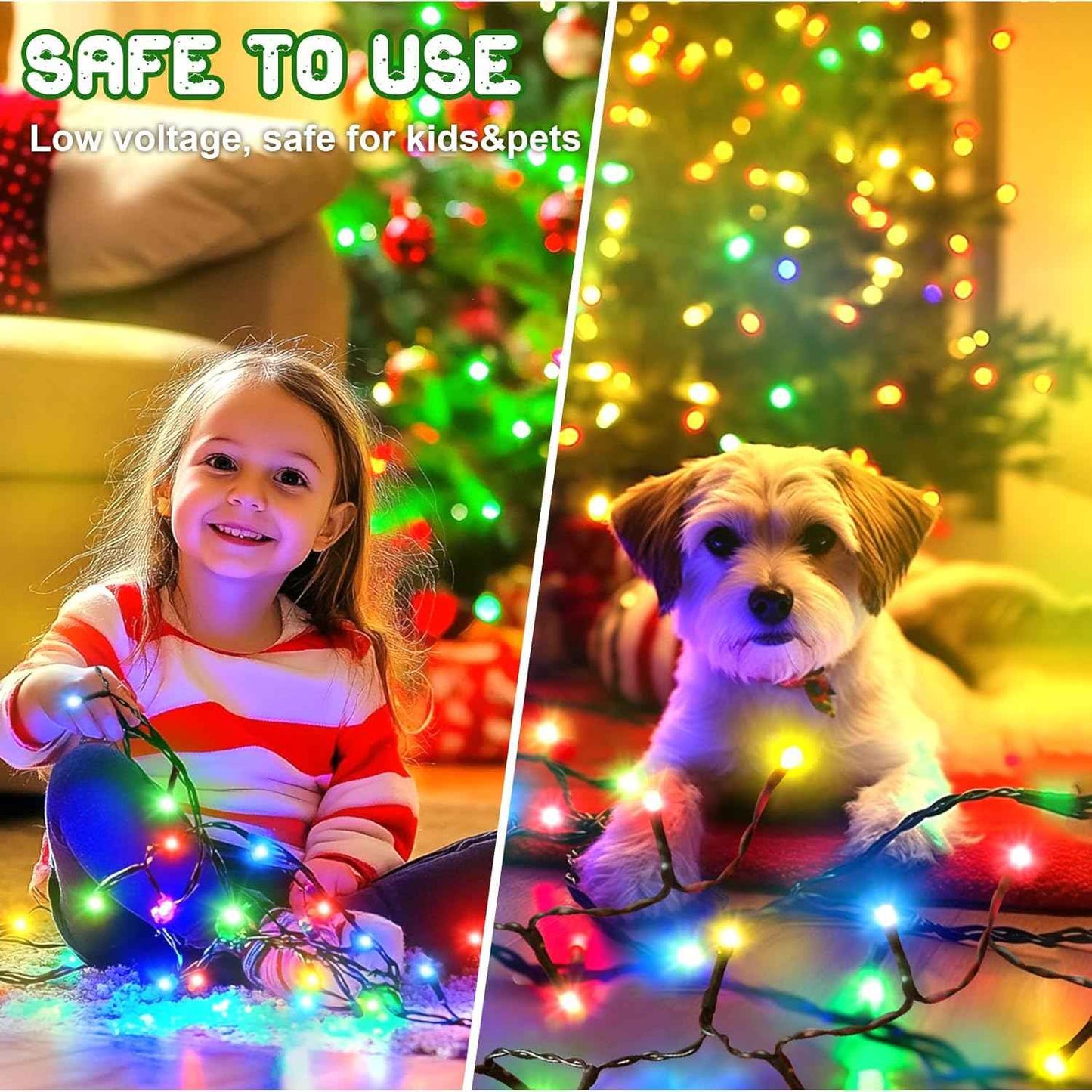 Lumabelle Battery String Lights – Portable Camping and Backyard Glow, 32.8ft 2-Pack Multicolor
