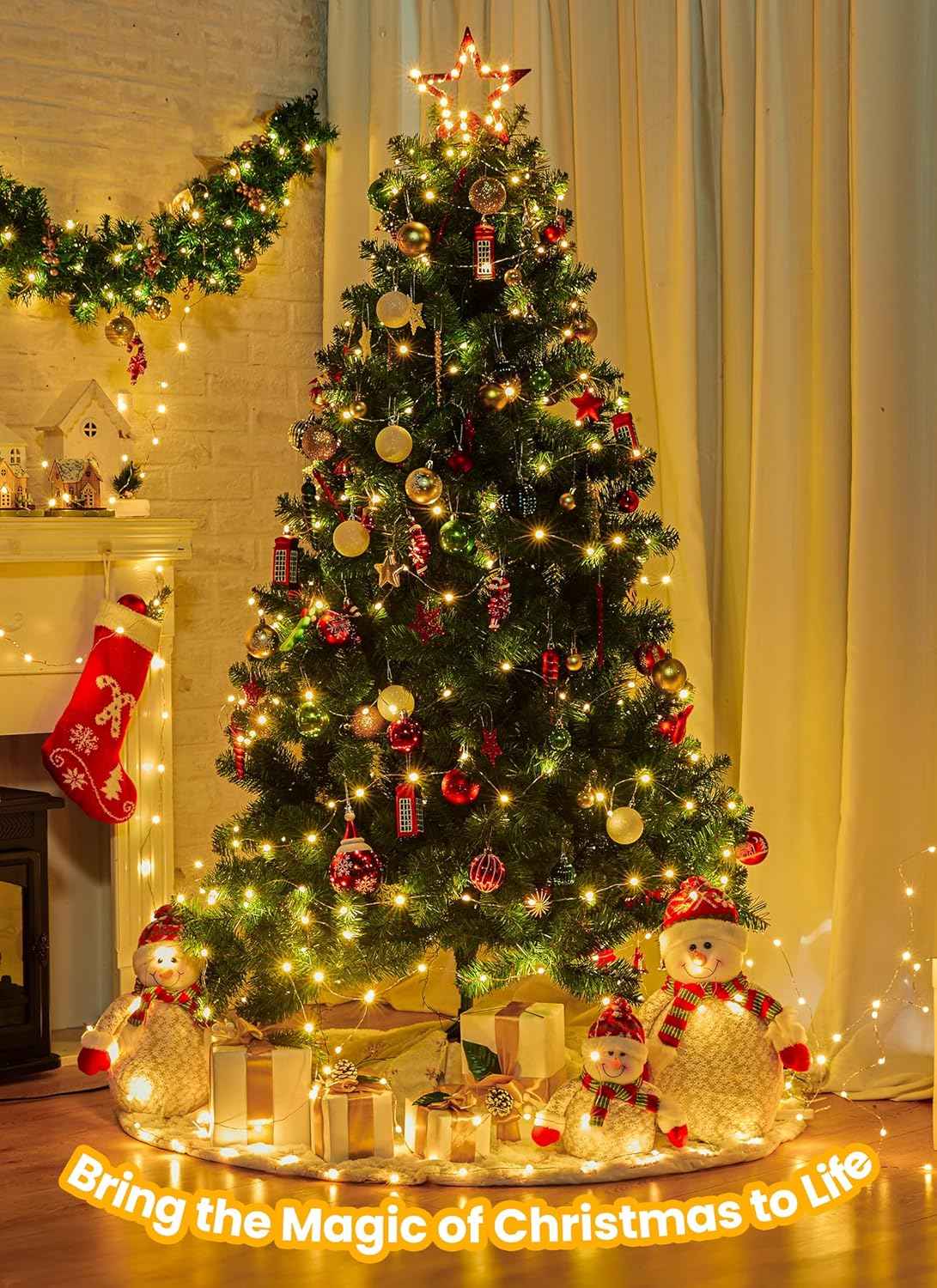 Aurora Glow Fairy Lights – 66ft Twinkle String for Cozy Bedroom Decor and Living Room Ambiance, USB Plug-in with Remote
