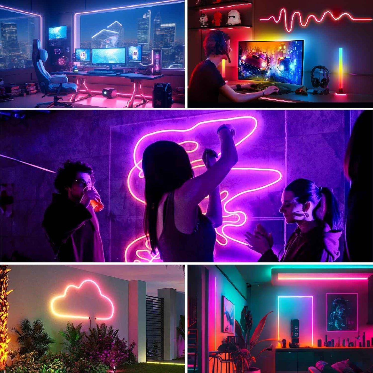 Birthday Gift for Her – RGB Neon Rope Light for Bedroom with App and Remote