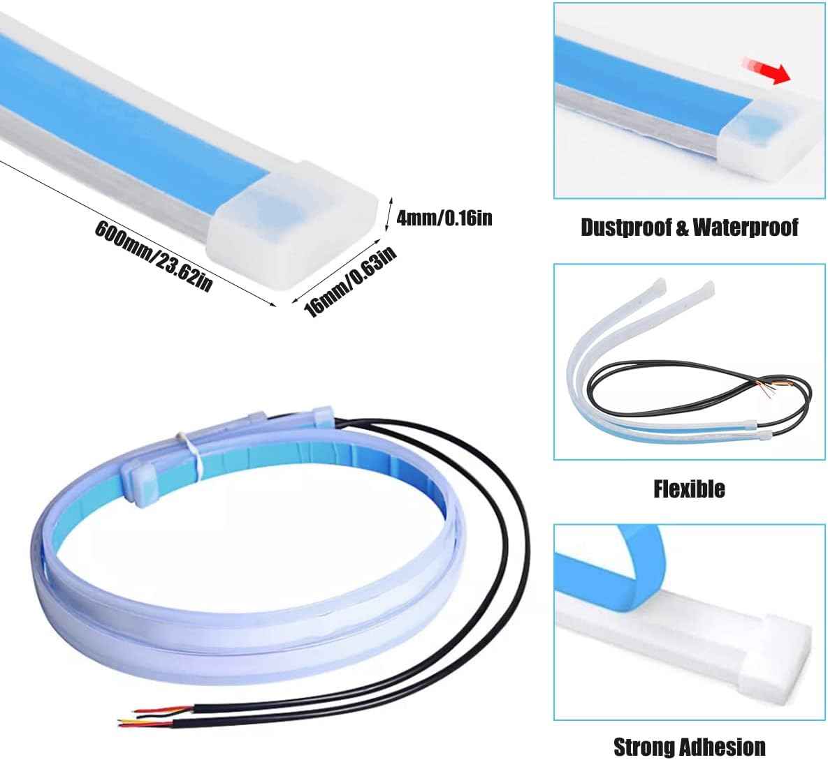 RGB Chasing LED Headlight Strips – Luxury Custom Lighting for Car Meet Showcases and Night Cruises