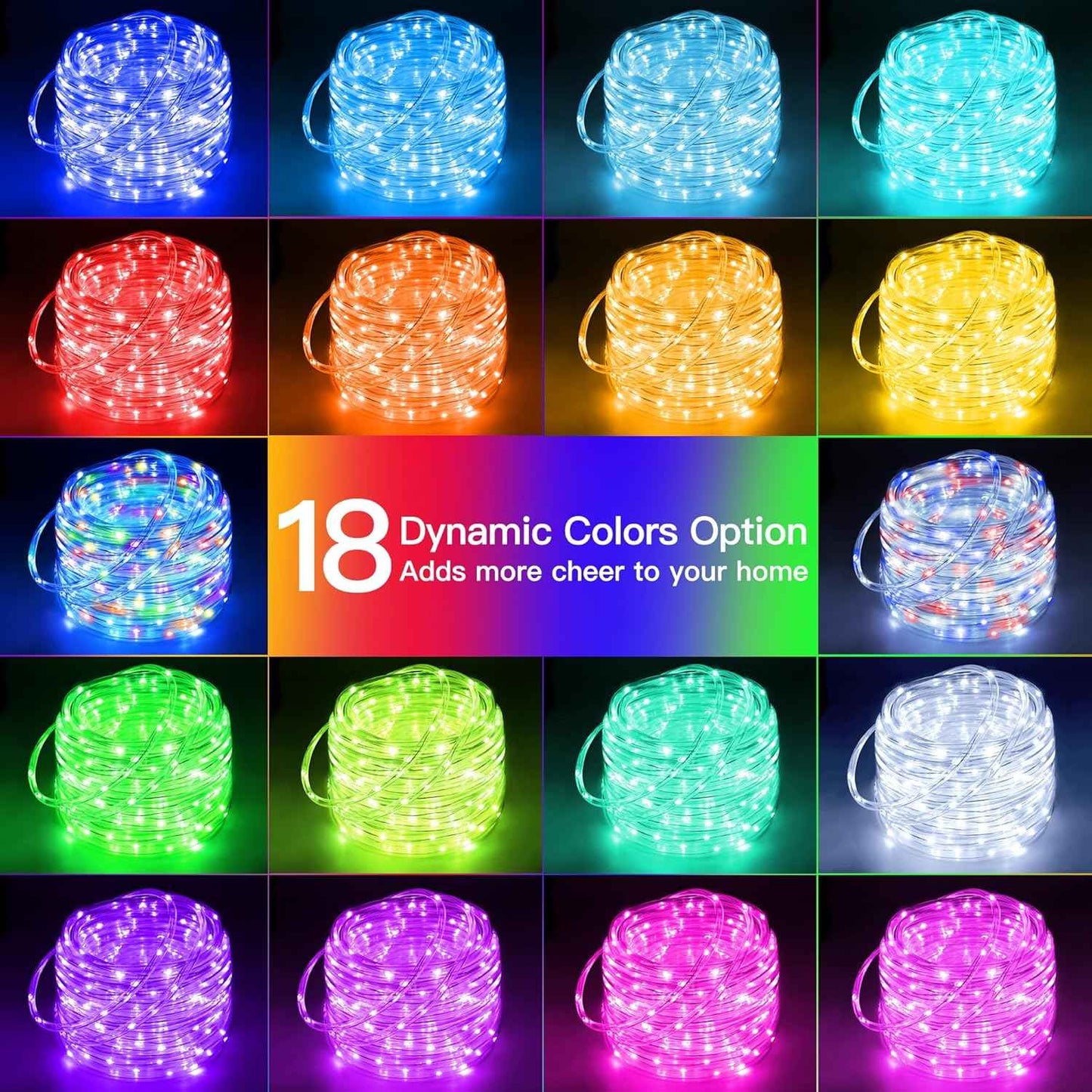 Ollny Color Changing Rope Lights – Thoughtful Birthday Gift for Her, 33FT LED Strip with Remote for Home Glow