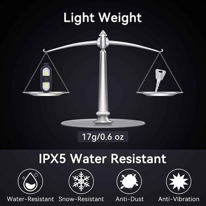 LumenX Running Light for Night Walkers, 450-Lumen USB Rechargeable Clip Flashlight with SOS Morse Code