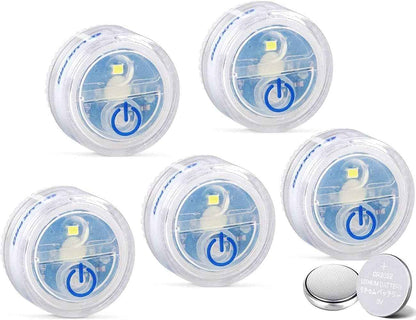 LUXPRO LED Puck Lights – Cool-Running Flameless Nightlights for Kids Rooms and Hallways, 5 Pack