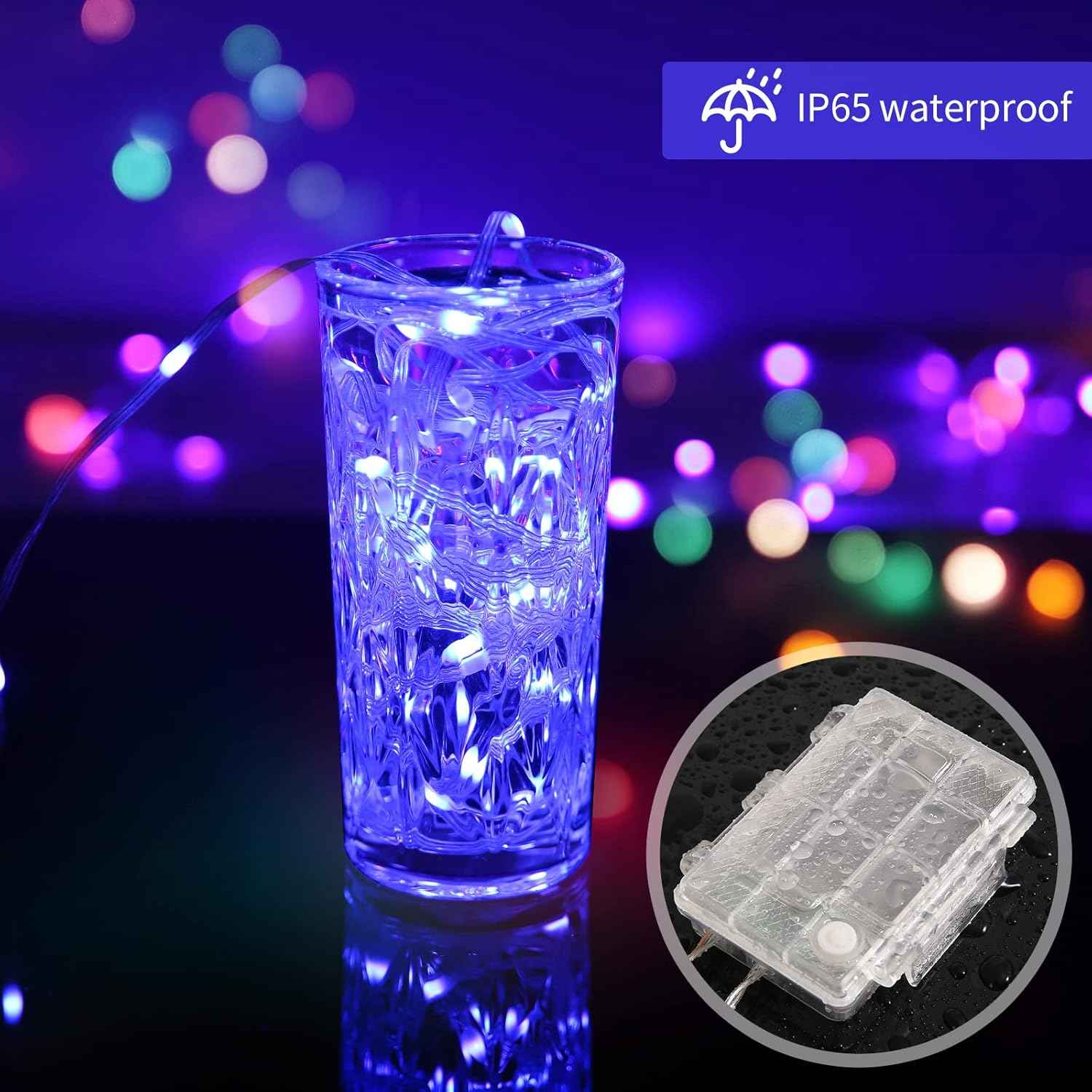 Fairy Lights Clean Design – Uncluttered Bedroom String Lights, Single Strand 16.4ft Battery Operated with Remote