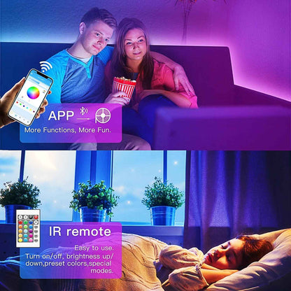 LuminoGlow Bluetooth Light Strip – Thoughtful Housewarming Gift for New Apartment Owners, 16 Million Colors