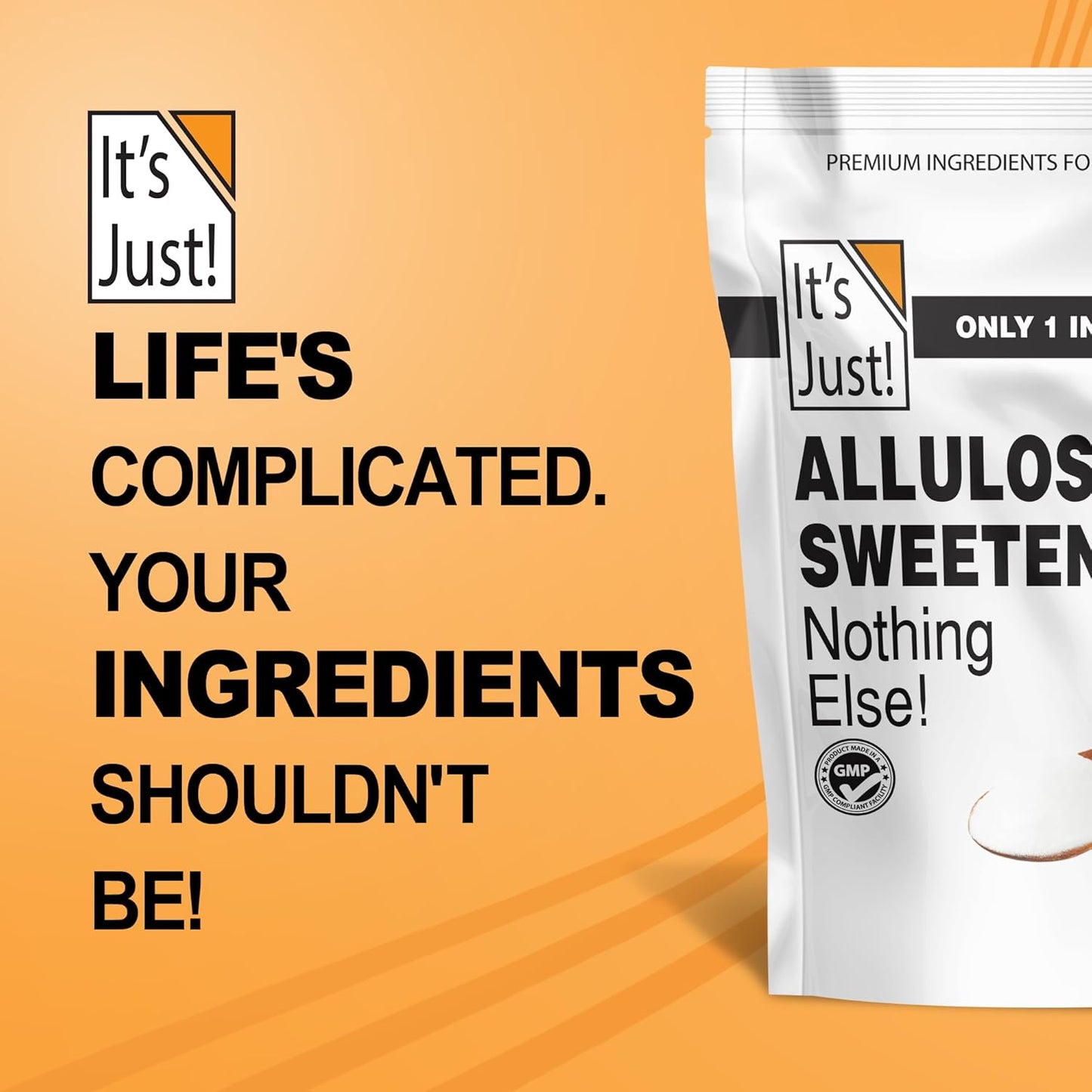It's Just - Allulose Powder for Family Snack Time, Kid-Friendly Sugar Substitute for Diabetic-Friendly Treats