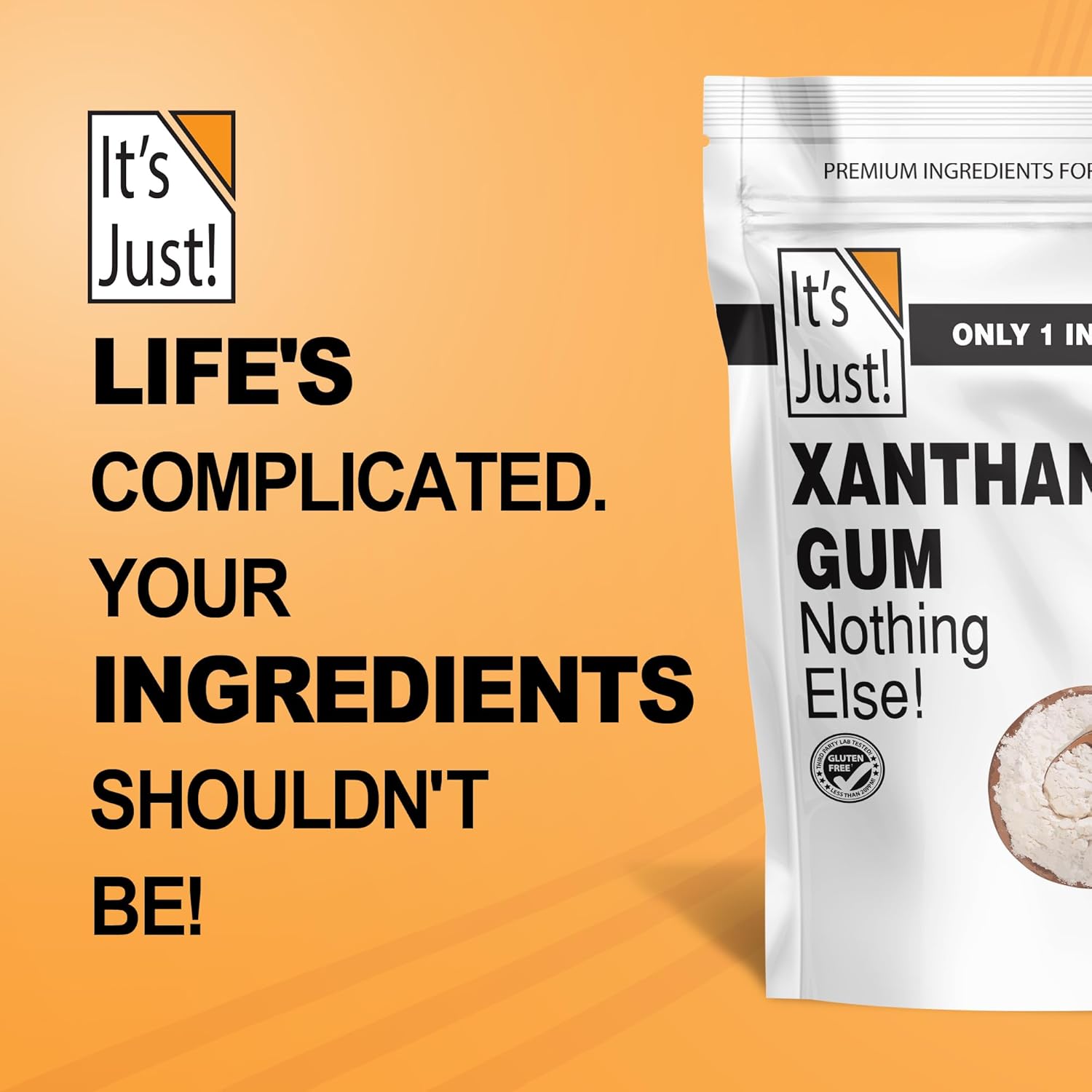 It's Just - Xanthan Gum for Clean-Pantry Kitchens, Single-Ingredient Gluten-Free Thickener