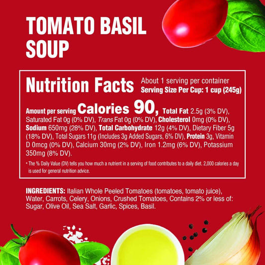 Rao's Made for Home Tomato Basil Soup, 16oz Jar – Fast Heat-and-Serve Lunch for the Home Office