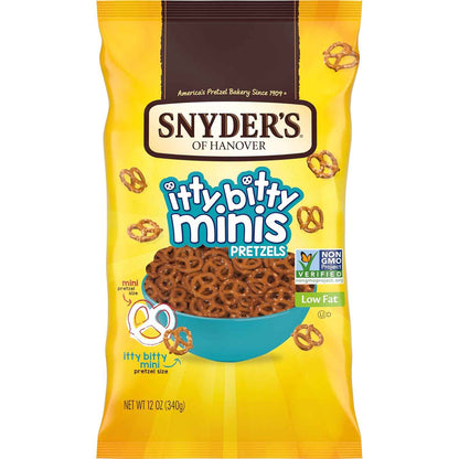 Snyder's of Hanover Itty Bitty Minis Pretzels – Low-Fat Crunchy Snack for Mindful Everyday Munching