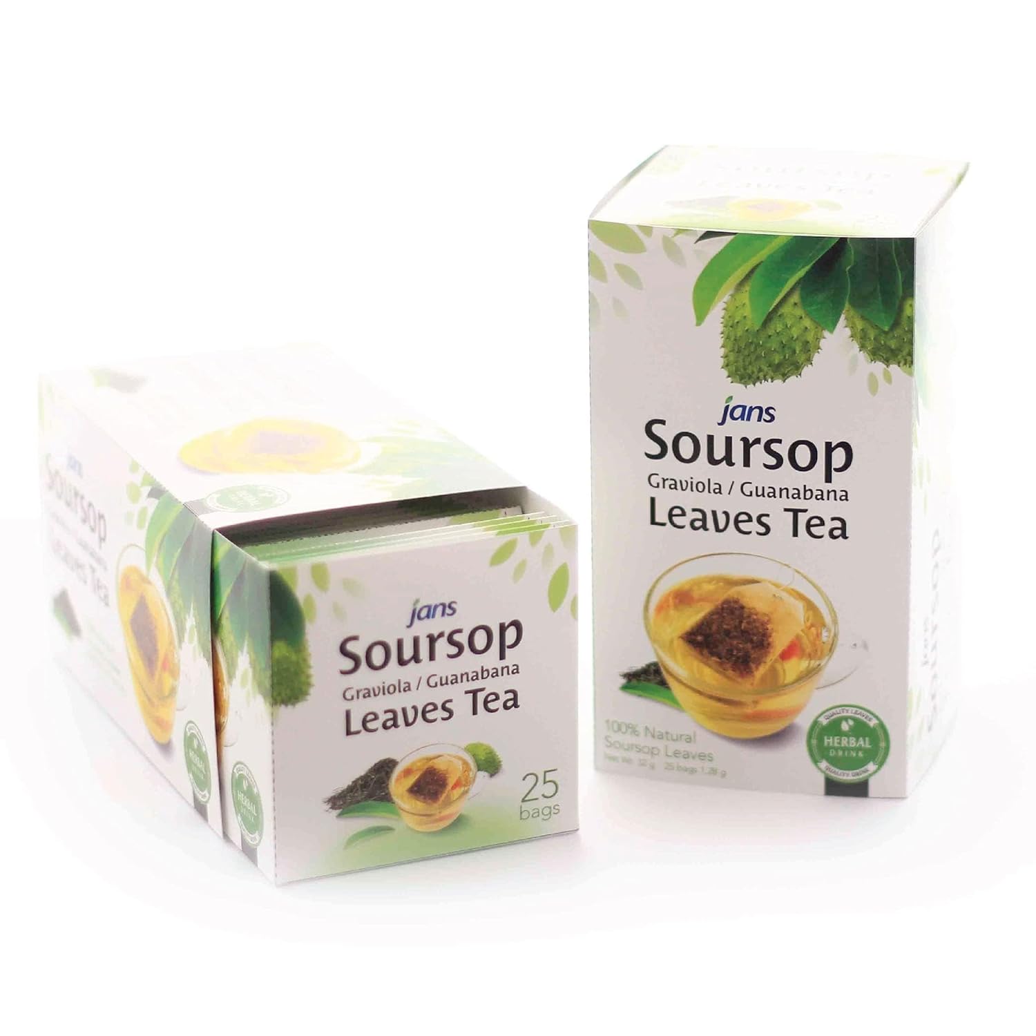 Jans Soursop Leaf Tea Bags – Clean-Label Herbal Tea for an Uncluttered Kitchen Counter