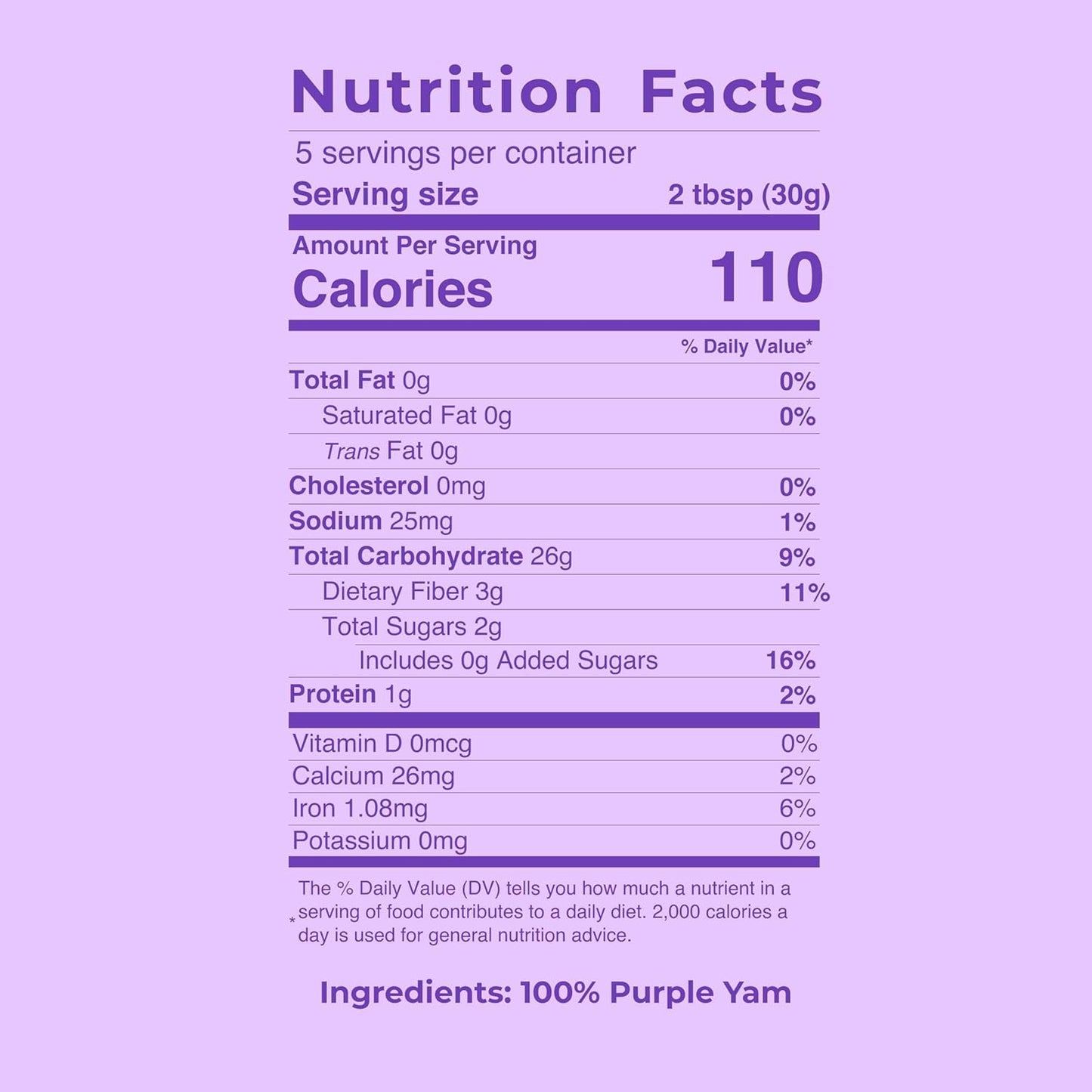 Jans Ube Powder for Baking, 5 oz | Pure Single-Ingredient Yam for Wholesome Family Desserts