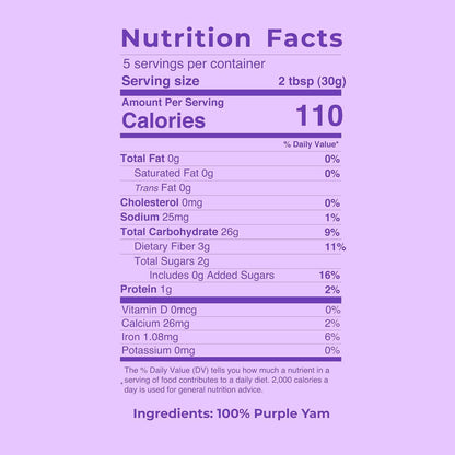 Jans Ube Powder for Baking, 5 oz | Pure Single-Ingredient Yam for Wholesome Family Desserts