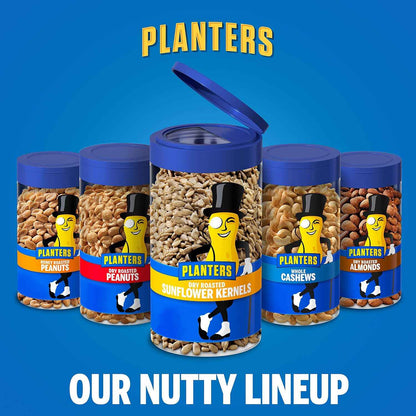 PLANTERS Pop & Pour Sunflower Seeds – Thoughtful Snack Gift for Dad and Grandpa, Resealable 4 Jar Pack