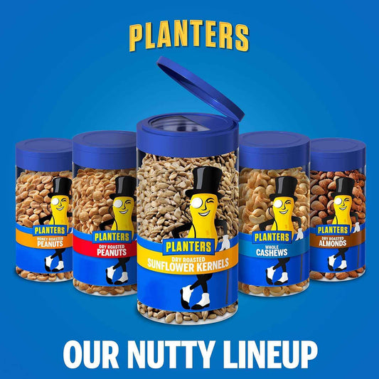 PLANTERS Dry Roasted Sunflower Kernels – Digestive Health Snack for Constipation Support, Plant Based Protein