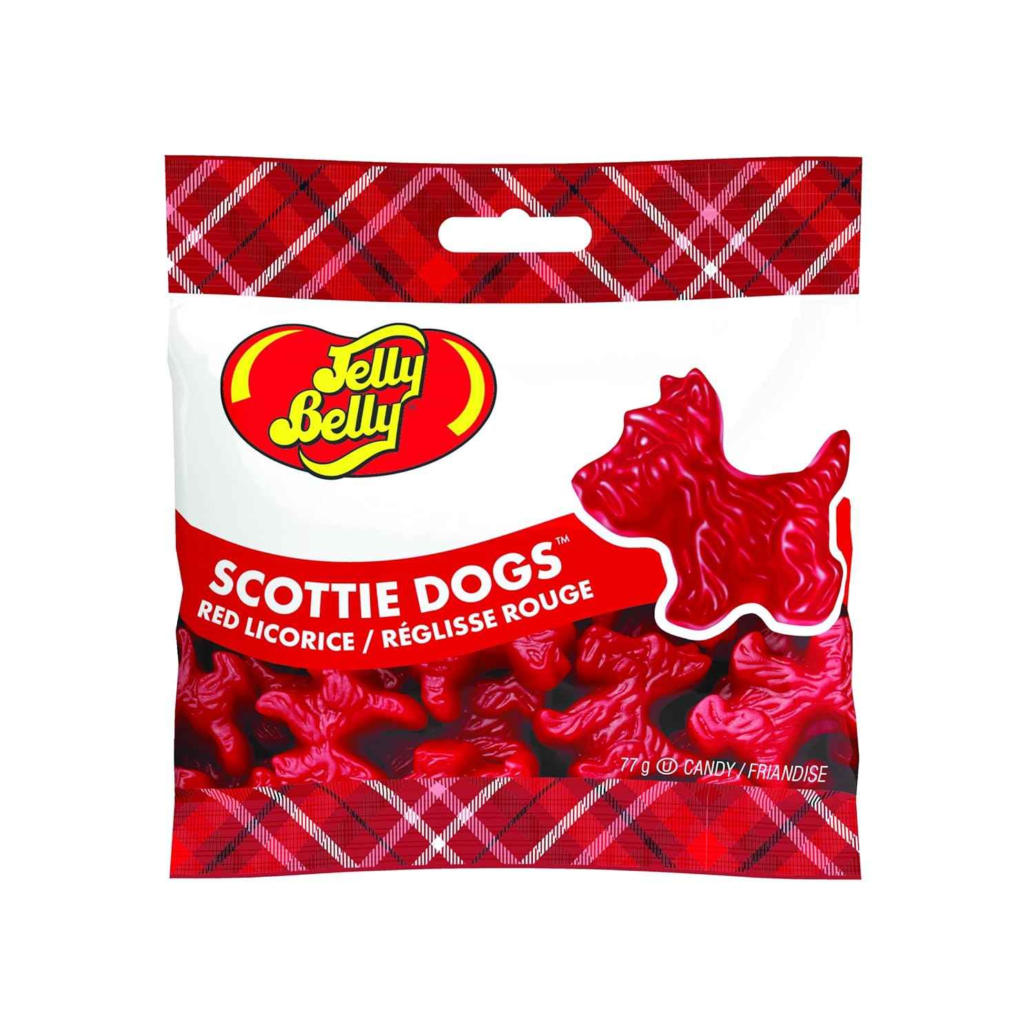 JellyBelly Scottie Dogs Red Licorice – Lunch Box Surprise for School-Age Kids, 3-Pack of 2.75 oz Bags