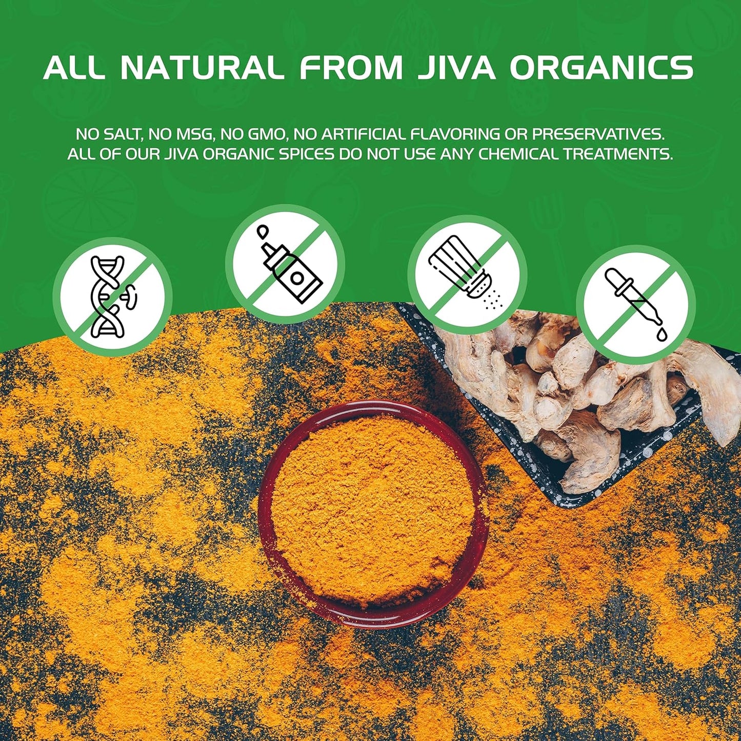 Jiva Organics Organic Turmeric Powder 1lb – Thoughtful Wellness Gift for Mom on Her Birthday or Mother's Day