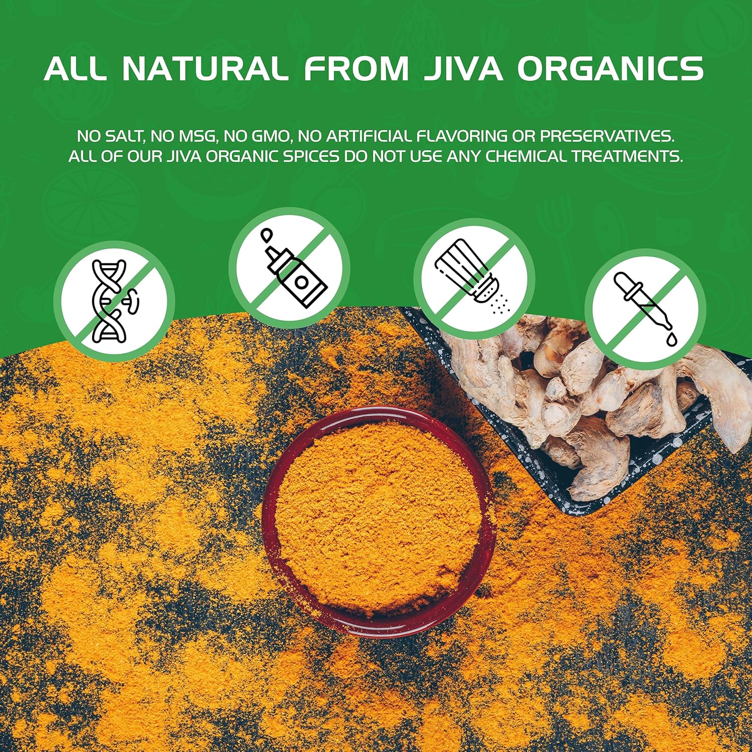 Jiva Organics Organic Turmeric Powder 1lb – Thoughtful Wellness Gift for Mom on Her Birthday or Mother's Day