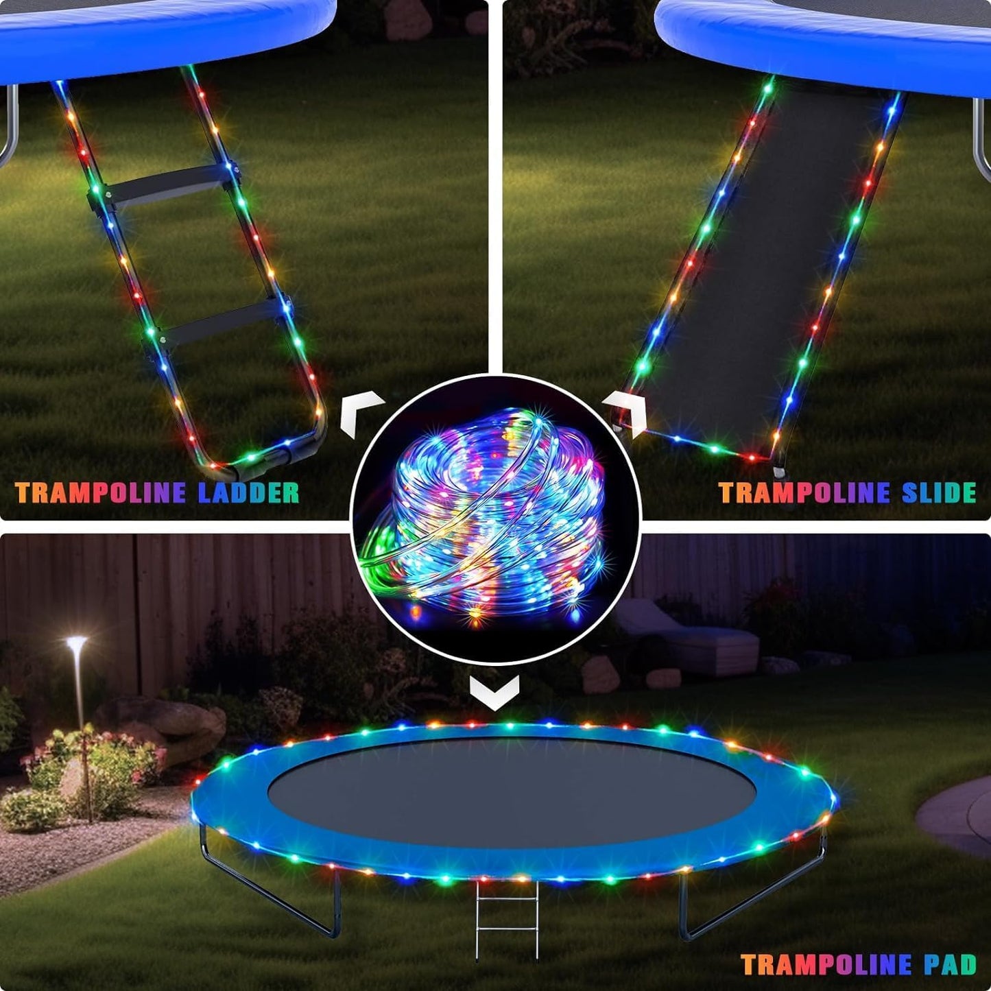 JMEXSUSS Battery Powered Rope Lights – Waterproof Patio and Camping String Lights with Remote and Timer