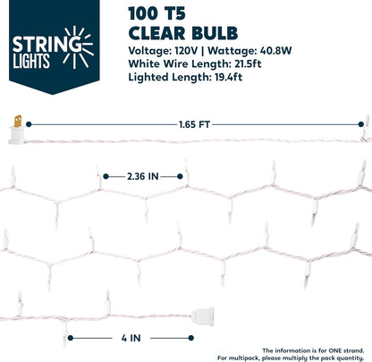 JOIEDOMI 100-Count Mini Fairy String Lights – Cozy Living Room & Bedroom Decor, 21.4FT Warm White Garland for Mantel and Headboard