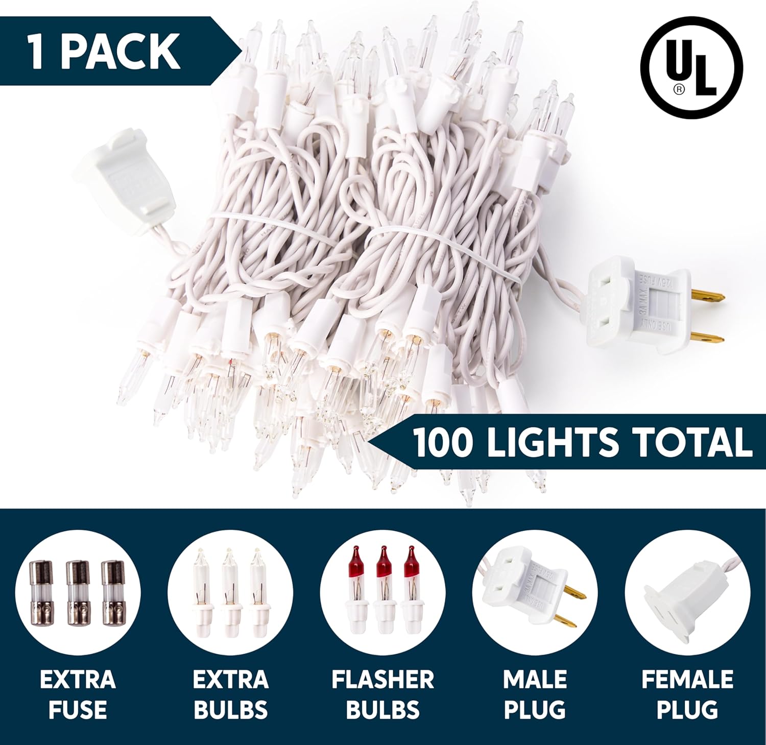 JOIEDOMI 100-Count Mini Fairy String Lights – Cozy Living Room & Bedroom Decor, 21.4FT Warm White Garland for Mantel and Headboard