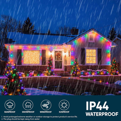 Joiedomi 600 LED Outdoor String Lights – IP44 Weatherproof 197 FT Roofline and Patio Lighting with 8 Modes and Timer