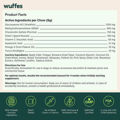 Joint Support Chews for Active Large Dogs – Trail and Hiking Recovery Supplement