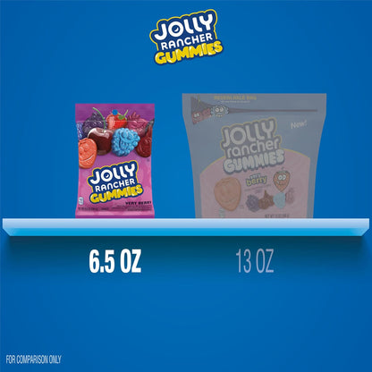JOLLY RANCHER Gummies Very Berry Candy Bag – Lunchbox Treat for Kids and School Snacks, 6.5 oz