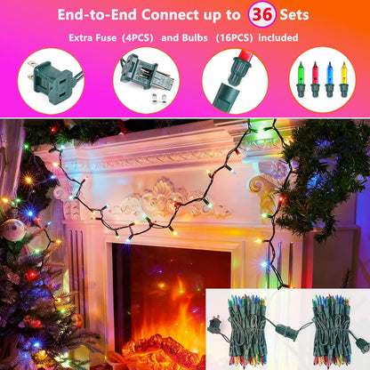 Joomer LED Christmas Lights – Multicolor Living Room String Lights for Cozy Holiday Home Aesthetic
