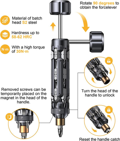 JOREST 19-in-1 Multi Bit Screwdriver Set – Premium Christmas Gift for Men, Dads, and Husbands Who Love Tools