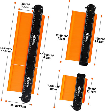 JOREST Connectable Contour Gauge (10+5 Inch) – Thoughtful Birthday Gift for Dad, Husband, and Handyman Who Has Everything