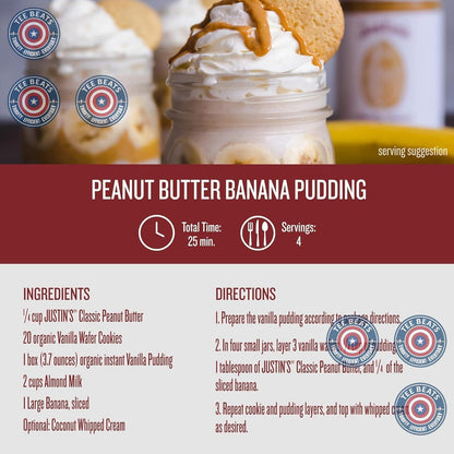Justin’s Classic Peanut Butter Creamy – Kid-Friendly Lunchbox Spread for Family Kitchens
