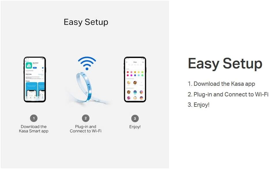 Kasa Smart LED Light Strip – Housewarming Gift for New Homeowners, WiFi RGB Strip with Voice Control