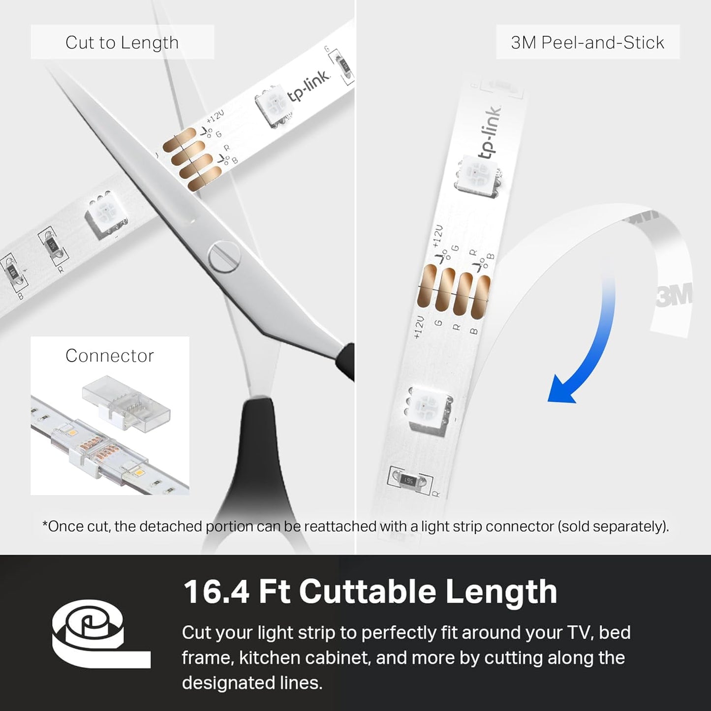 Kasa Smart LED Light Strip – Housewarming Gift for New Homeowners, WiFi RGB Strip with Voice Control