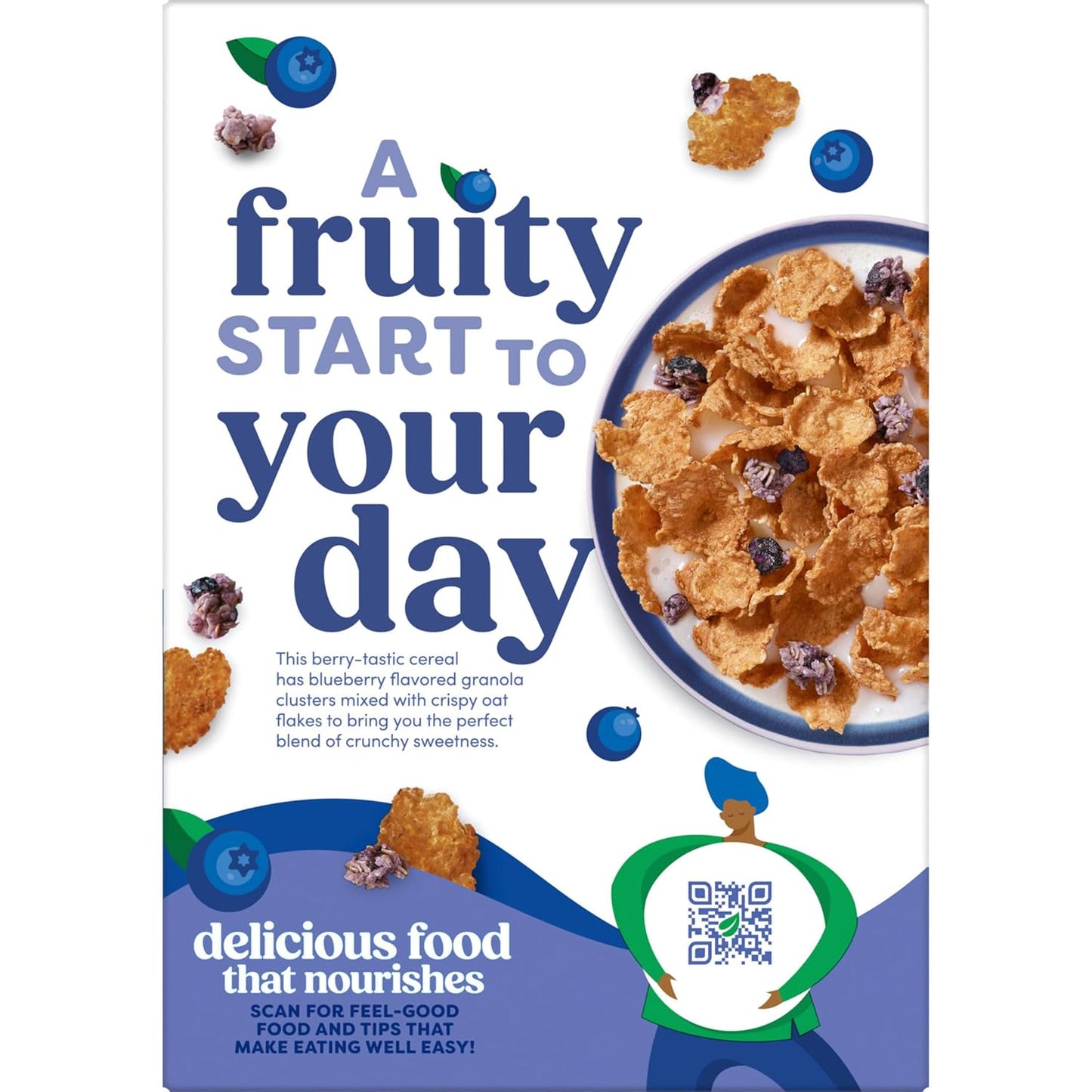 Kashi Blueberry Clusters Cereal – Morning Wellness Routine Staple, Whole Grain Fiber for Mindful Breakfasts