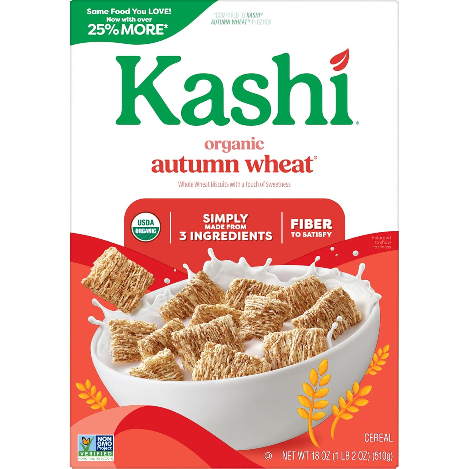 Kashi Organic Autumn Wheat Cereal – Clean-Label Morning Ritual for Mindful Breakfasts, 18oz Box