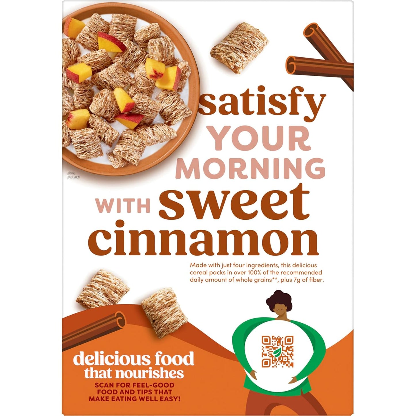 Kashi Organic Cinnamon Harvest Cereal – High-Fiber Whole Grain Breakfast for Mindful Mornings, 18oz Box