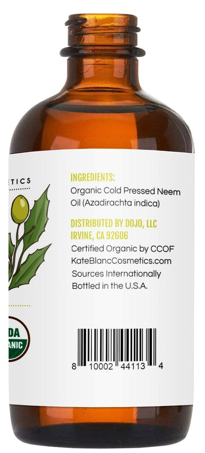 Kate Blanc Cosmetics Neem Oil for Skin, Hair & Face – Nightly Self-Care Ritual for Blemish-Prone Skin and Brittle Nails
