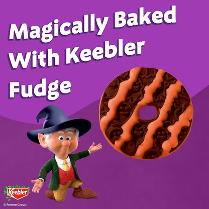 Keebler Spookie Fudge Stripes Cookies – Portable Halloween Snack for Family Zoo Outings and Scavenger Hunts, 9.5 oz