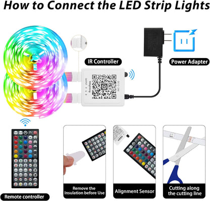 KeepEvol 150ft LED Strip Lights – Thoughtful Birthday and Housewarming Gift for Teens, Friends, and Couples