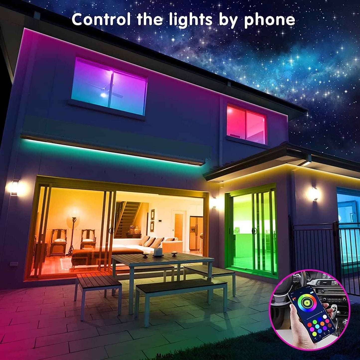 Keepsmile LED Strip Lights Dimmable Warm Mood Lighting for Bedroom Wind Down and Sleep Routine, Timer RGB Strip
