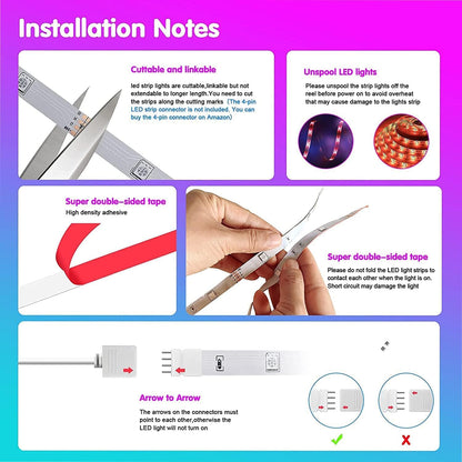 Keepsmile LED Strip Lights Dimmable Warm Mood Lighting for Bedroom Wind Down and Sleep Routine, Timer RGB Strip