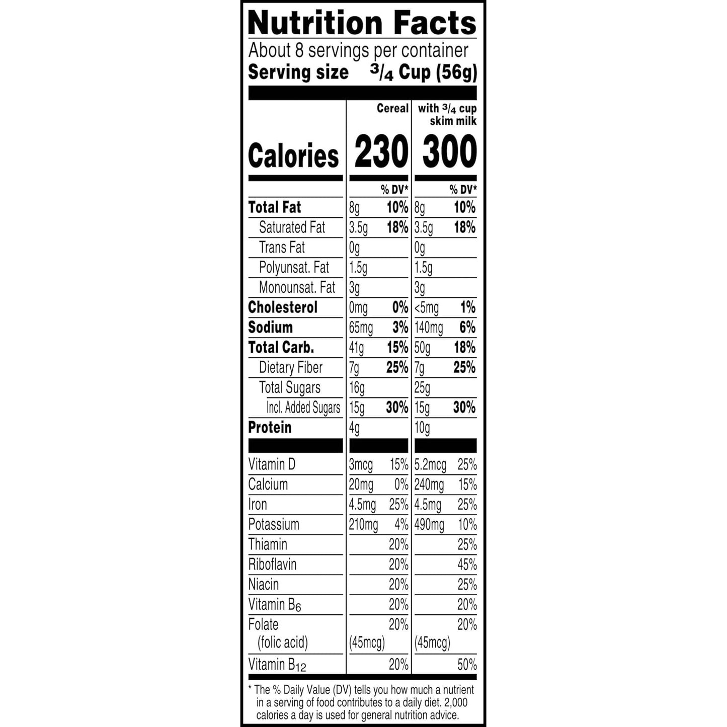 Kellogg's Cracklin' Oat Bran Breakfast Cereal, Fiber Cereal, Family Cereal, Original (3 Boxes) – Clean-Label Morning Bowl for Wellness-Focused Adults
