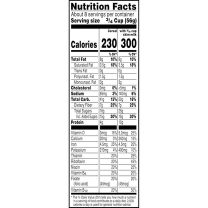 Kellogg's Cracklin' Oat Bran Breakfast Cereal, Fiber Cereal, Family Cereal, Original (3 Boxes) – Clean-Label Morning Bowl for Wellness-Focused Adults