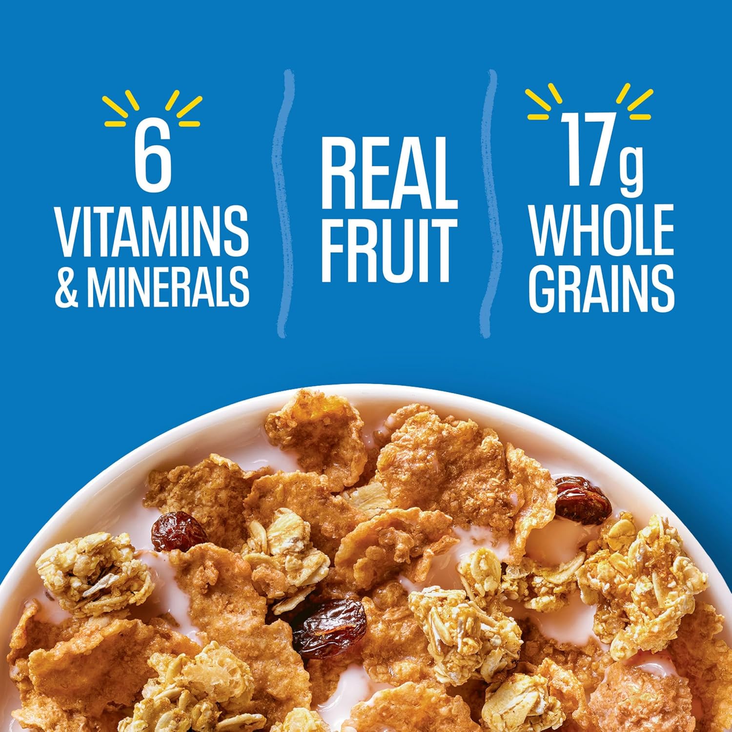 Kellogg's Raisin Bran Crunch Cereal – Ready-to-Eat Bran Cereal for Quick Home Office Mornings, 24.5 oz Box