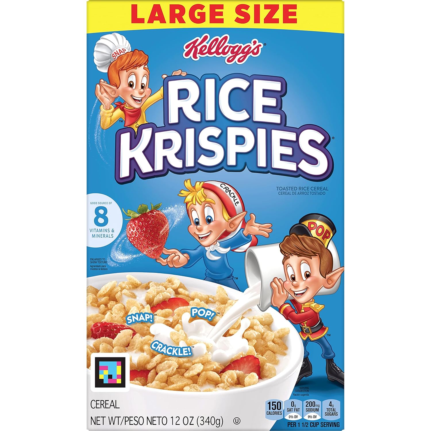 Kellogg's Rice Krispies Cereal – Lunchbox Snack for After-School Bites, Giant Family Size
