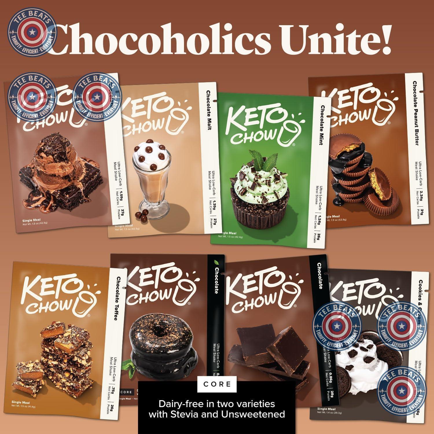 Keto Chow Chocolate Toffee – Clean Label Keto Shake Powder for Intentional Low-Carb Kitchens