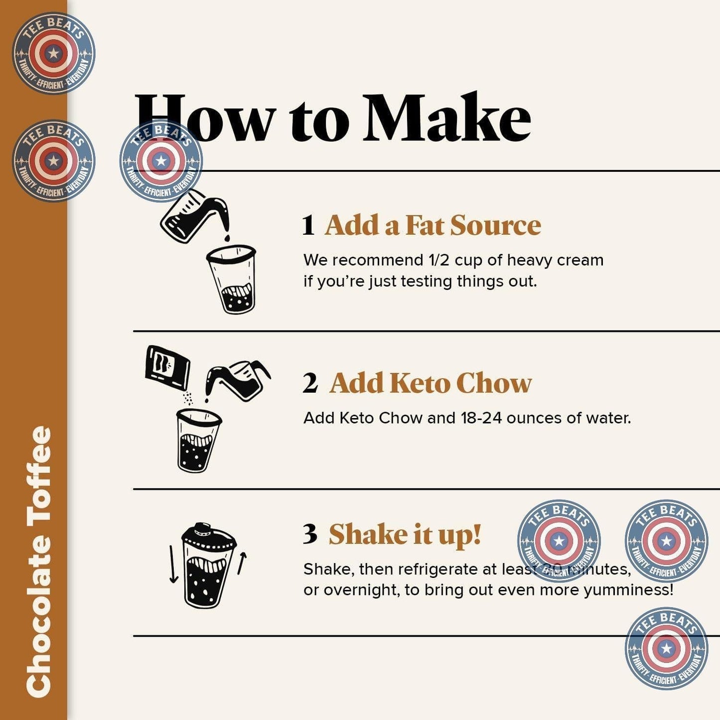 Keto Chow Chocolate Toffee – Clean Label Keto Shake Powder for Intentional Low-Carb Kitchens